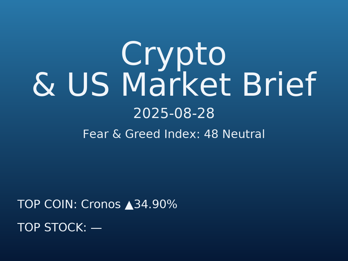 Crypto & US Market Brief — 2025-08-28