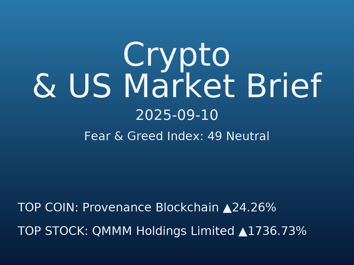 Crypto & US Market Brief — 2025-09-10