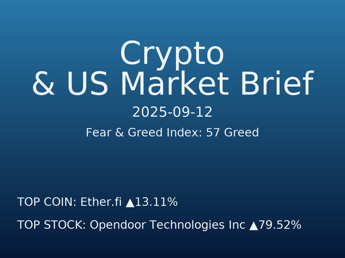 Crypto & US Market Brief — 2025-09-12