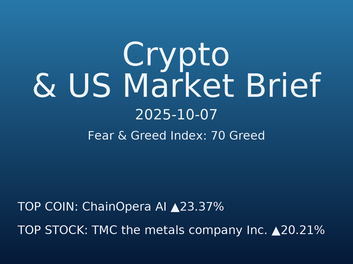 Crypto & US Market Brief — 2025-10-08
