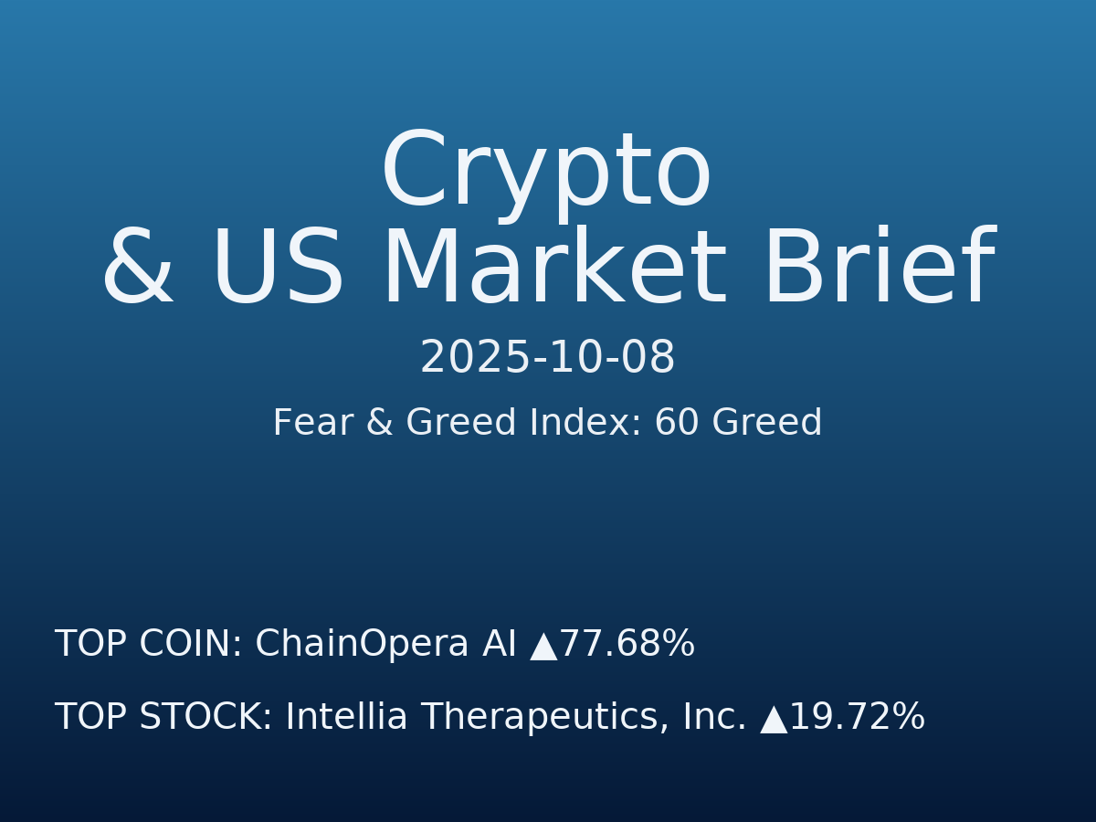 Crypto & US Market Brief — 2025-10-09