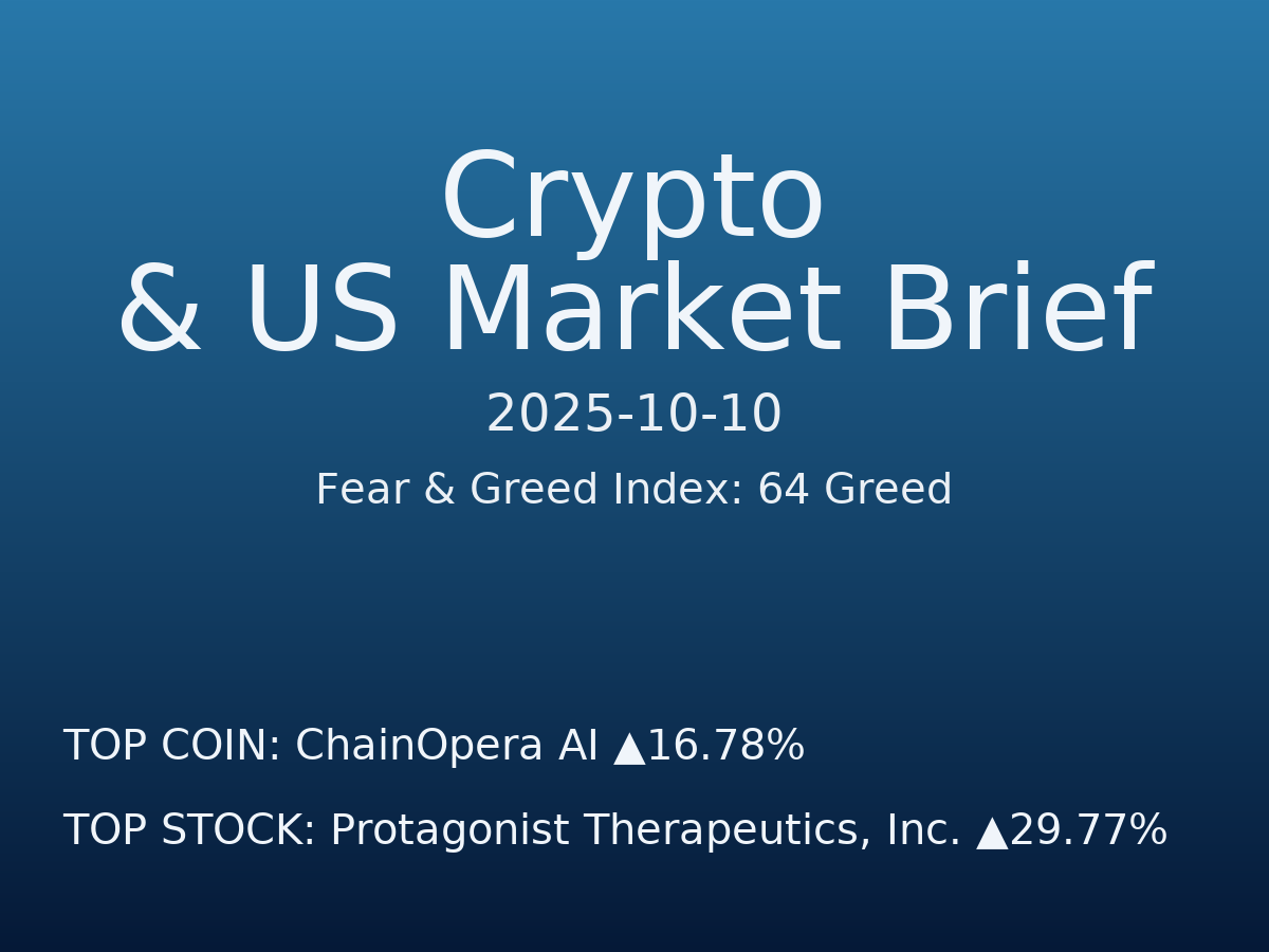 Crypto & US Market Brief — 2025-10-11