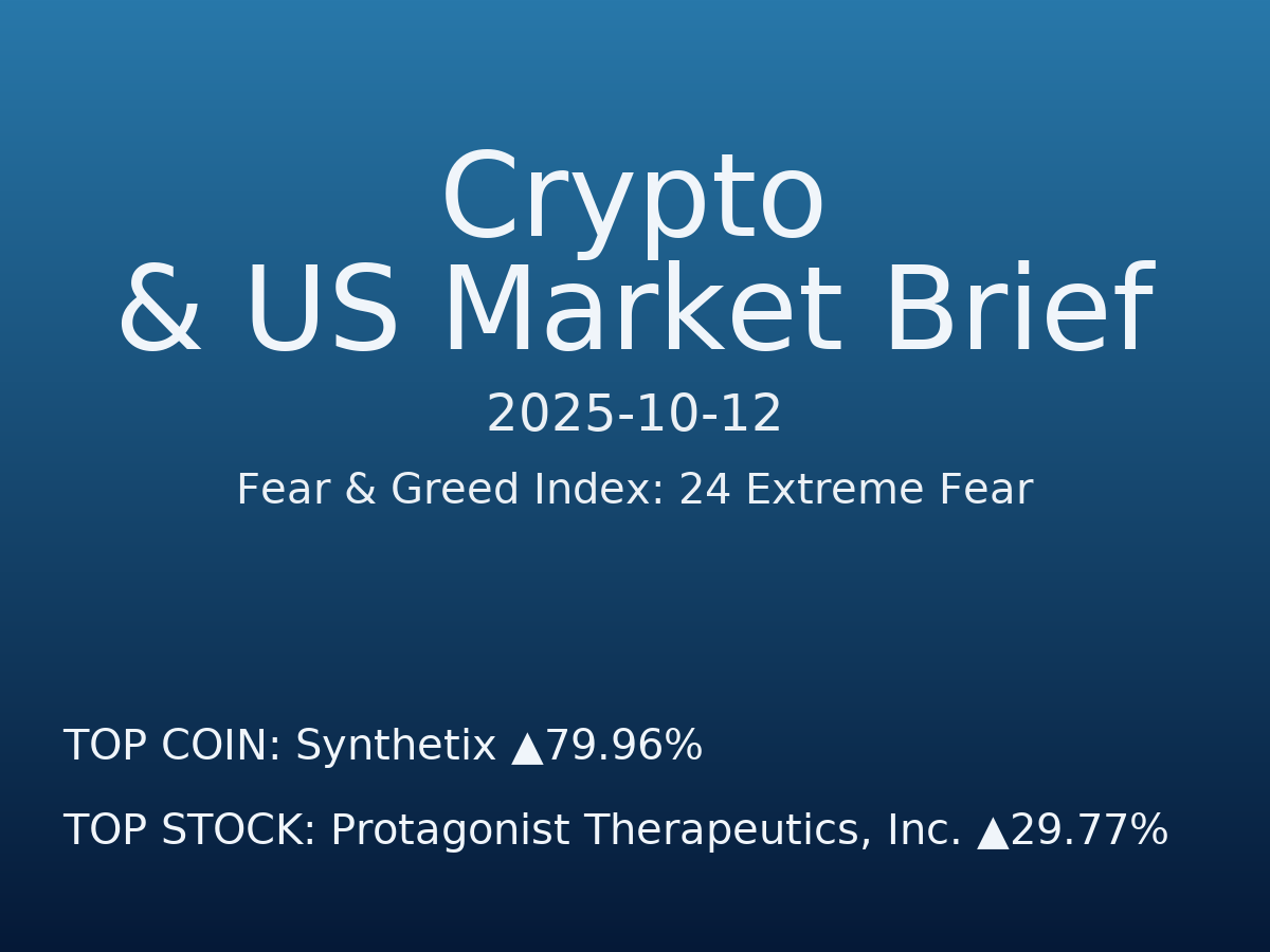 Crypto & US Market Brief — 2025-10-13