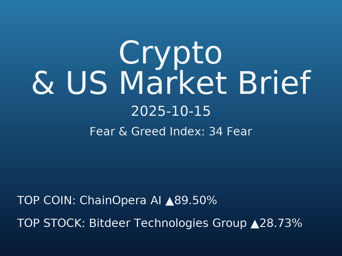 Crypto & US Market Brief — 2025-10-16