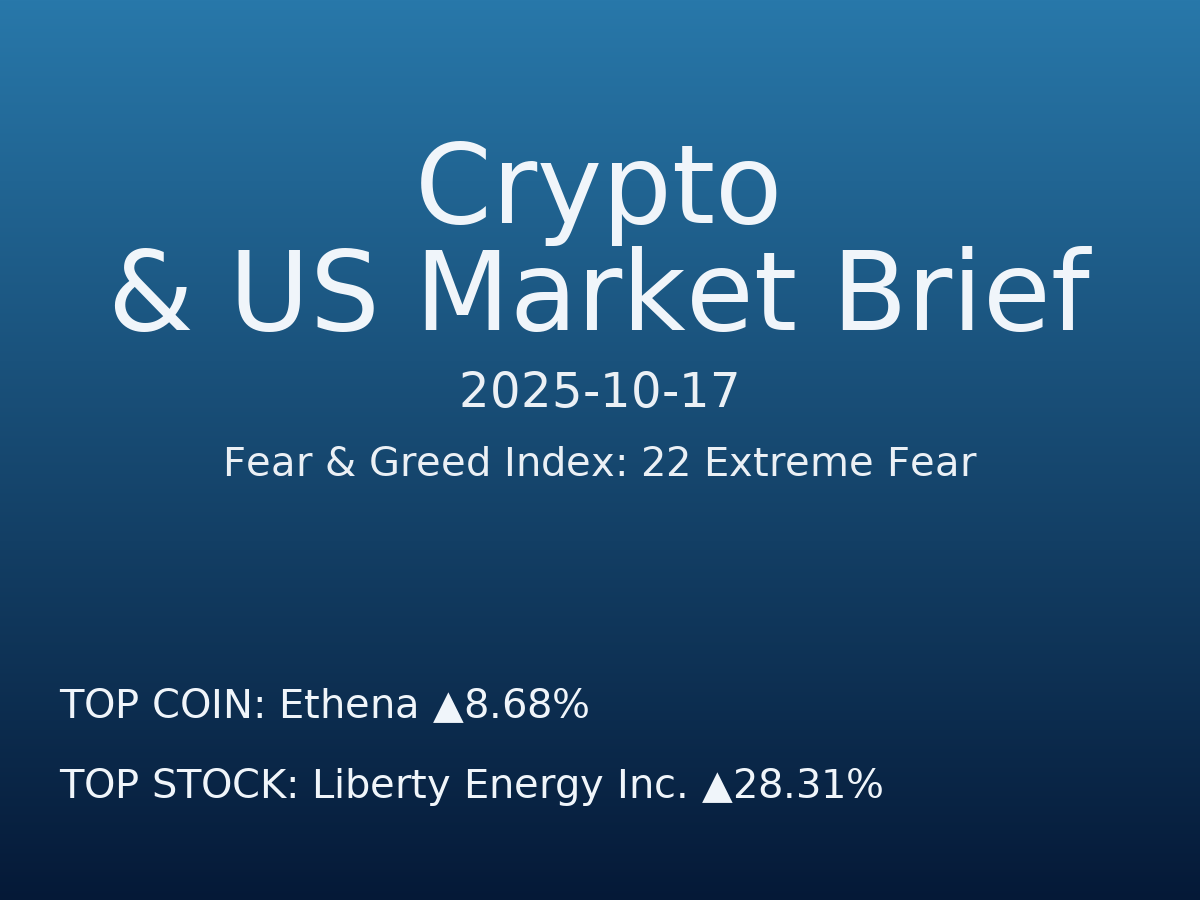 Crypto & US Market Brief — 2025-10-18