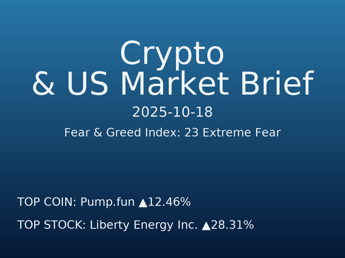 Crypto & US Market Brief — 2025-10-19