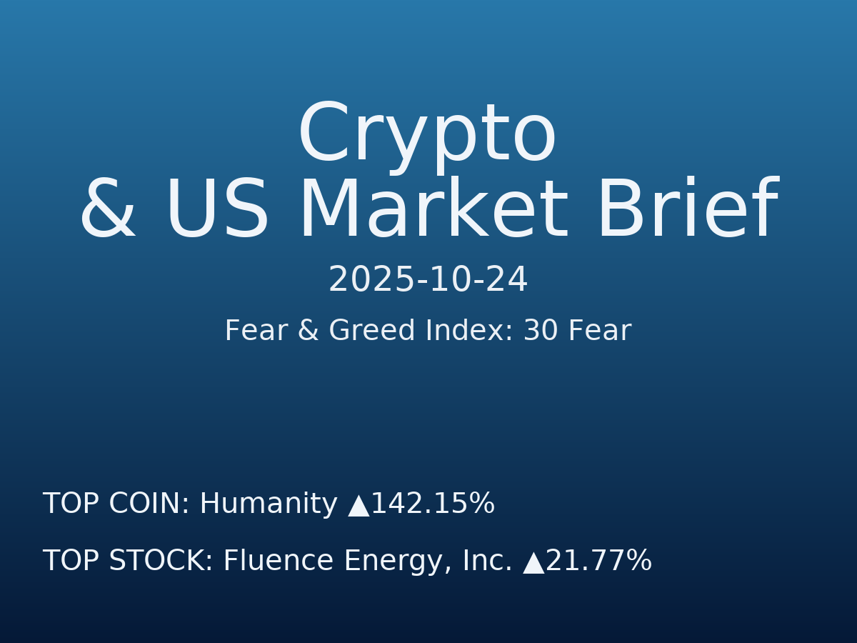 Crypto & US Market Brief — 2025-10-25