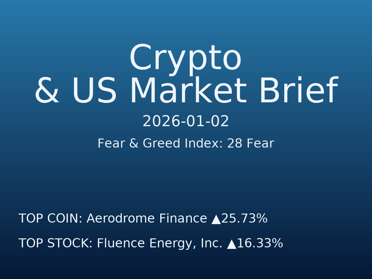 Crypto & US Market Brief — 2026-01-03
