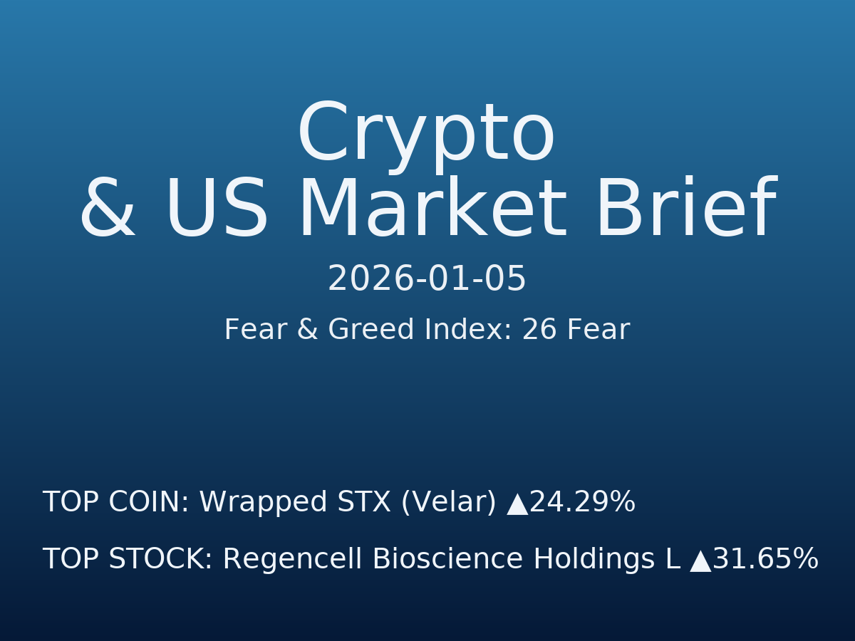Crypto & US Market Brief — 2026-01-06