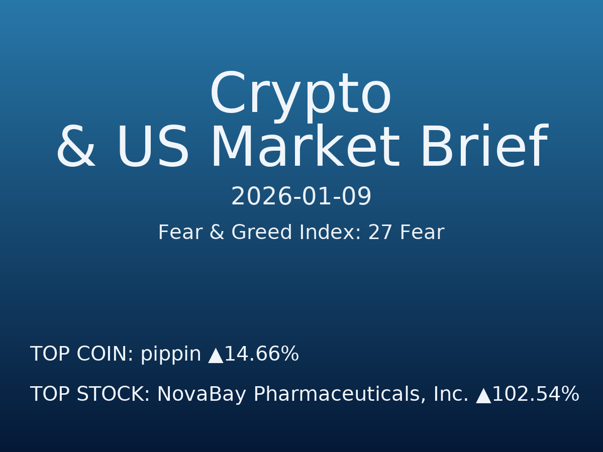 Crypto & US Market Brief — 2026-01-10