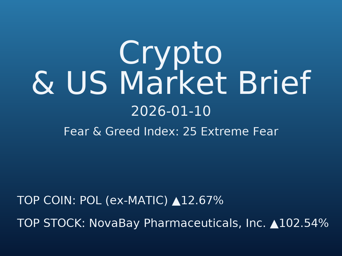 Crypto & US Market Brief — 2026-01-11