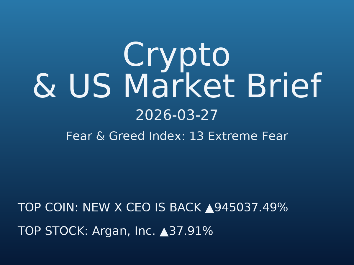 Crypto & US Market Brief — 2026-03-28