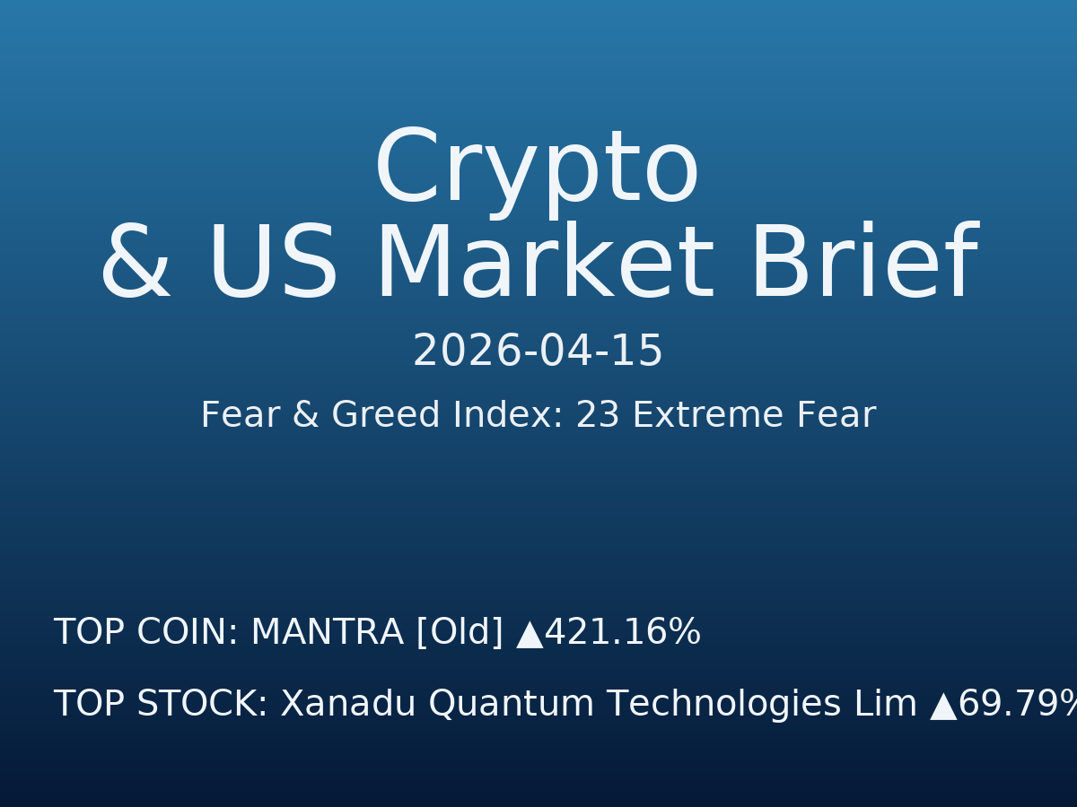 Crypto & US Market Brief — 2026-04-16