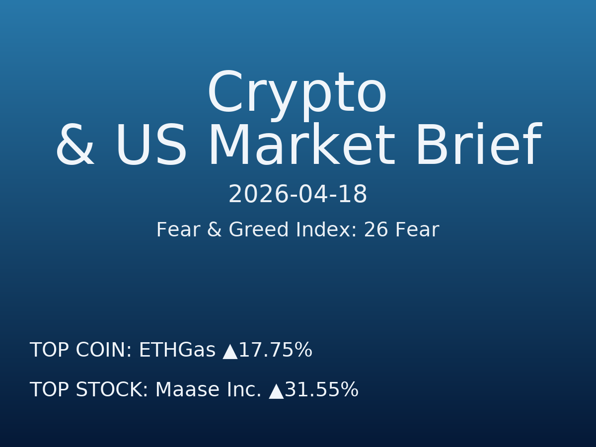 Crypto & US Market Brief — 2026-04-19