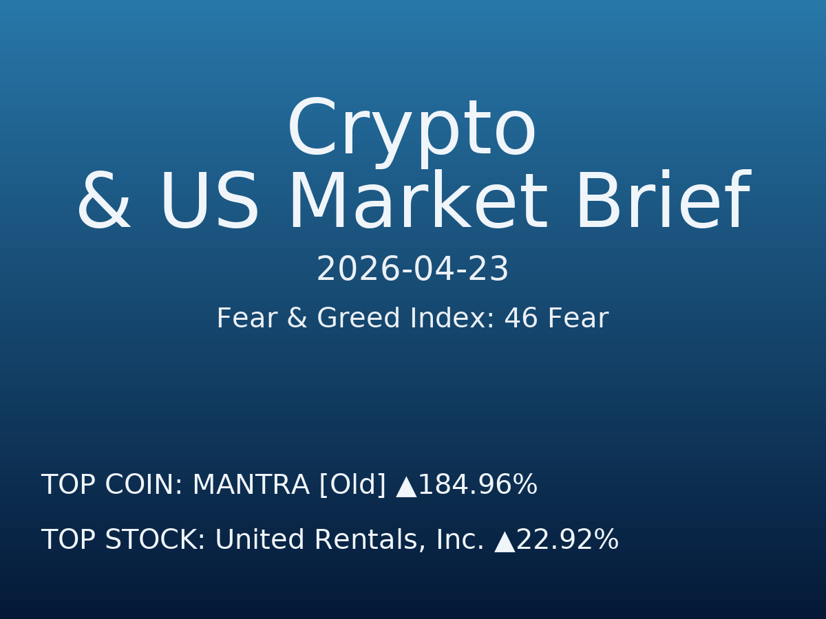 Crypto & US Market Brief — 2026-04-24