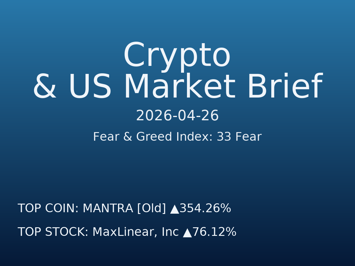 Crypto & US Market Brief — 2026-04-27