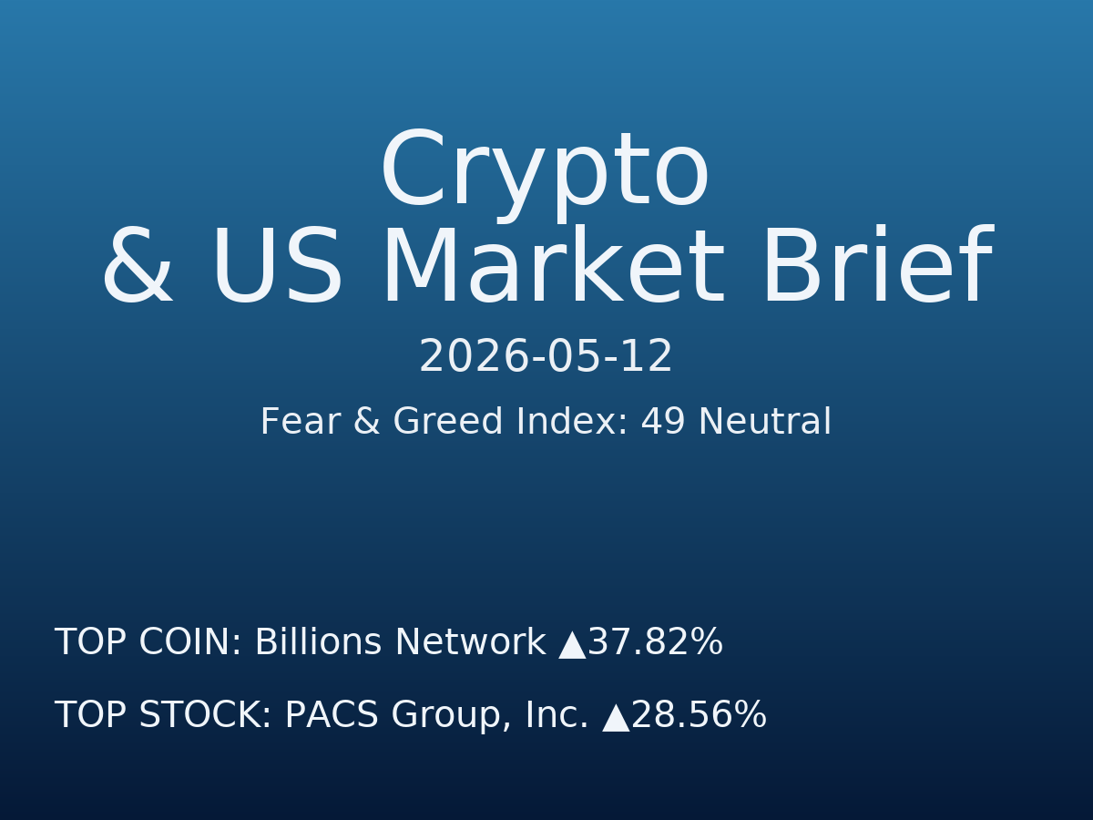Crypto & US Market Brief — 2026-05-13