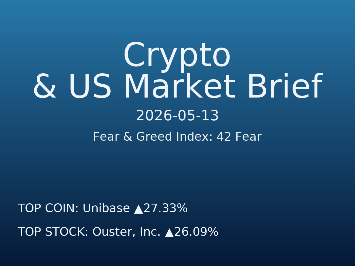 Crypto & US Market Brief — 2026-05-14